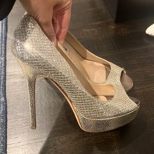 Jimmy Choo gold pumps heels metallic 38